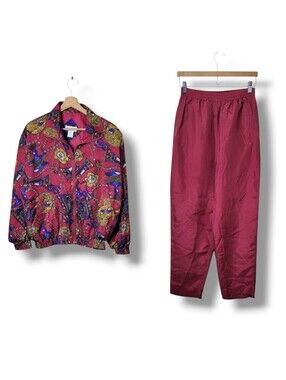 Vintage Bogari Silk Jacket & Pant Set